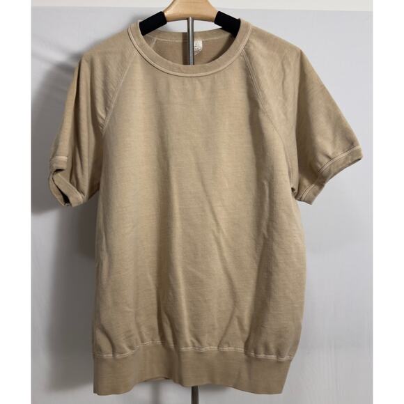 Save Khaki United Short Sleeve Sweatshirt - Natural/Beige - Men's Large - Picture 1 of 4